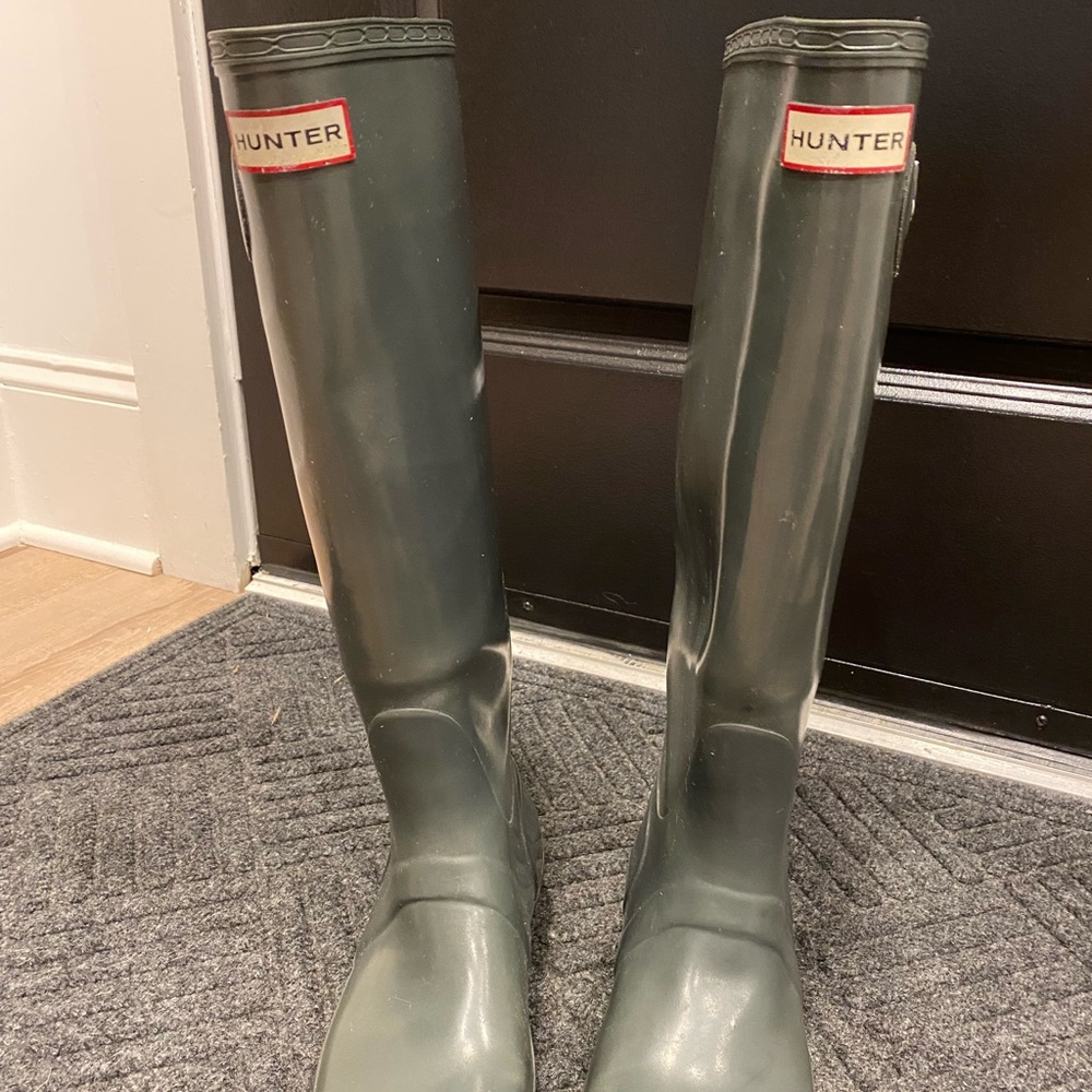 Original Tall Hunter Rainboots - Glossy Grey - Picture 1 of 3